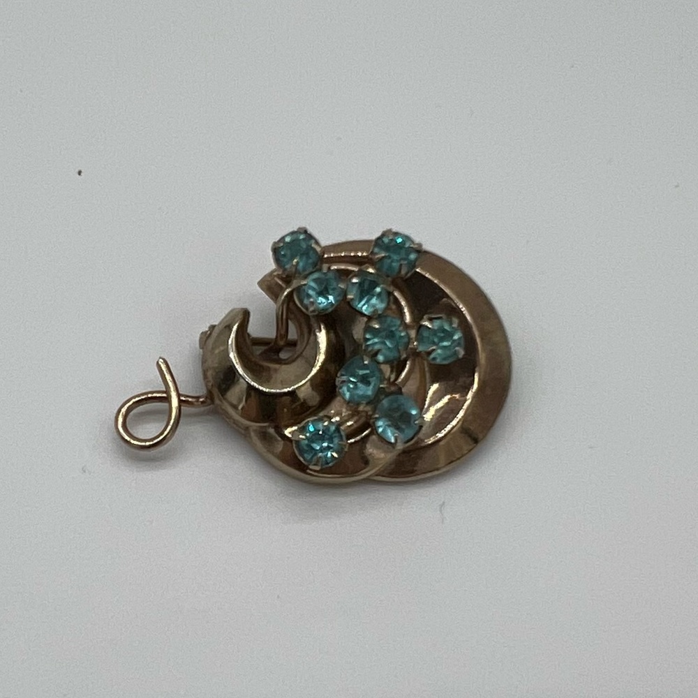 Vintage Silver and Rhinestone Brooch